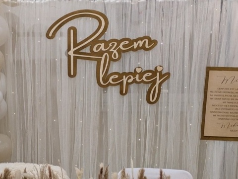 Napis Razem lepiej